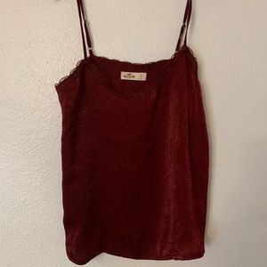 Hollister silk lace trim cami